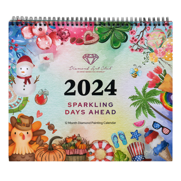 Calendrier De Table 2026 Diamond Art Painting - DIY, Perles Diamant, Support Inclus, Cadeau Noël