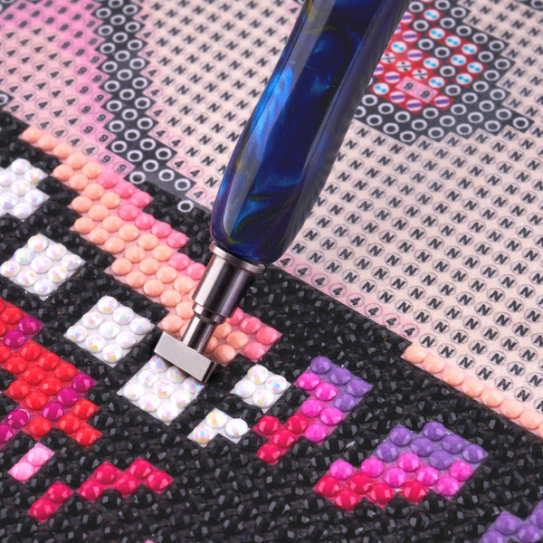 Diamond Painting Pen Set, DIY 5D Diamond Painting Accessories, 6 Styles Pen Replacement Pen Heads and Glue, Clay, Diamond Painting Drill Pen for DIY Art, Crafts, Drawing