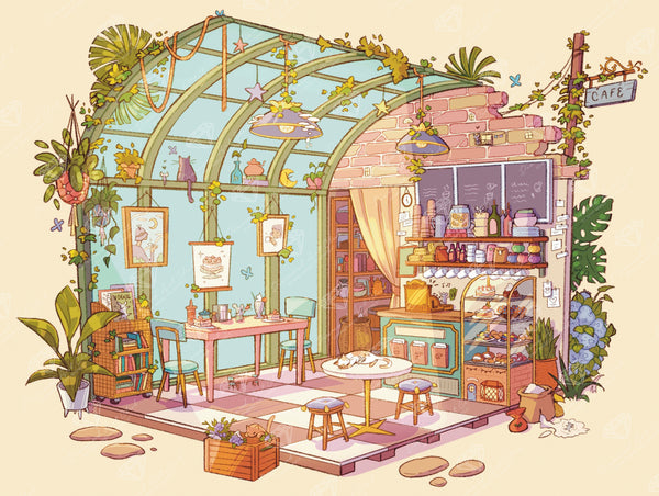 Cozy Cafe Diamond Painting Kit – Diamond Art Club