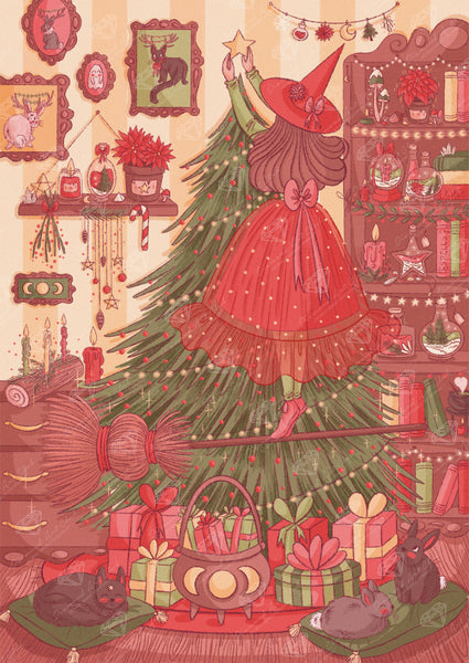 Flying Christmas Witch