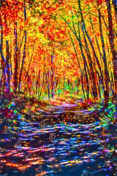 Diamond Painting A Beautiful Morning in Aspen 27.6" x 41.3" (69.9cm x 104.8cm) / Square with 87 Colors including 3 ABs and 3 Fairy Dust Diamonds / 118,301