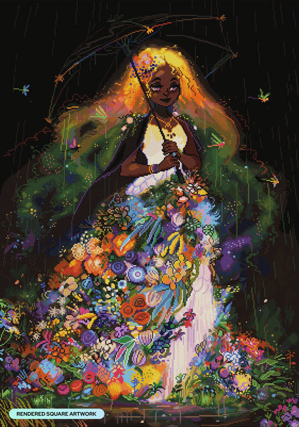 A Stroll in the Rain Diamond Painting Kit – Diamond Art Club