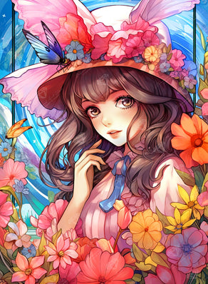 Diamond Painting Abundant Blossoms 22" x 30" (55.8cm x 76cm) / Square with 76 Colors including 3 ABs and 4 Fairy Dust Diamonds / 68,320