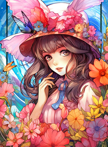 Diamond Painting Abundant Blossoms 22" x 30" (55.8cm x 76cm) / Square with 76 Colors including 3 ABs and 4 Fairy Dust Diamonds / 68,320