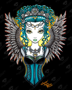 Diamond Painting Alaura 23.6" x 39.6" (60cm x 75cm) / Square with 36 Colors including 2 ABs, 1 Electro Diamonds, and 3 Fairy Dust Diamonds / 72,541