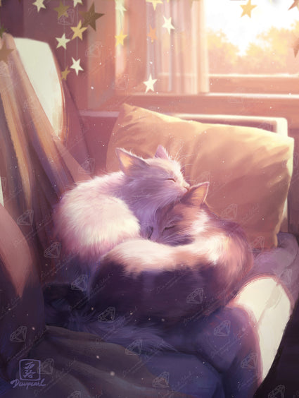 Diamond Painting Angels 22" x 29" (55.6cm x 73.7cm) / Square with 43 Colors including 5 Fairy Dust Diamonds / 54,136