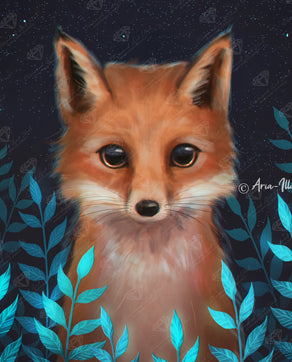 Diamond Painting Arctic Fox 13" x 16" (32.8cm x 40.6cm) / Round with 31 Colors including 2 ABs and 1 Fairy Dust Diamonds / 16,965