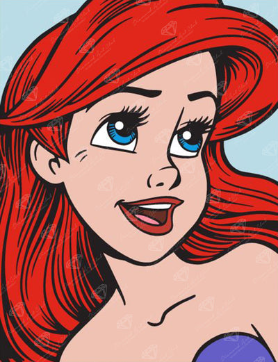 Diamond Painting Ariel 13" x 17" (32.9cm x 42.8cm) / Square with 9 Colors including 2 Fairy Dust Diamonds / 22,704