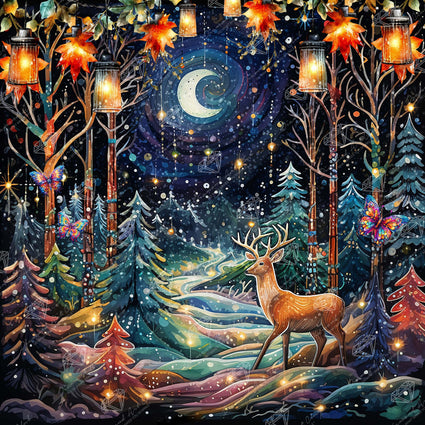 Diamond Painting Aspen Glow 25.6" x 25.6" (65cm x 65cm) / Square with 67 Colors including 3 ABs and 1 Fairy Dust Diamond / 68,121