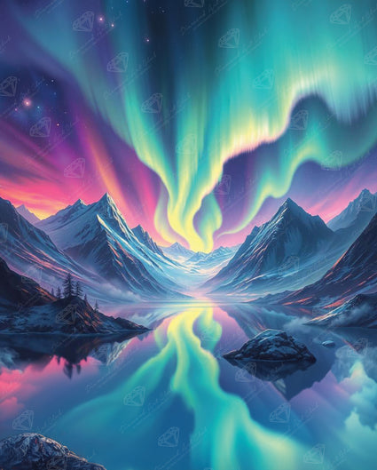 Diamond Painting Aurora Dreams 25.6" x 31.9" (65cm x 80.9cm) / Square with 52 Colors including 2 ABs and 3 Fairy Dust Diamonds / 84,825