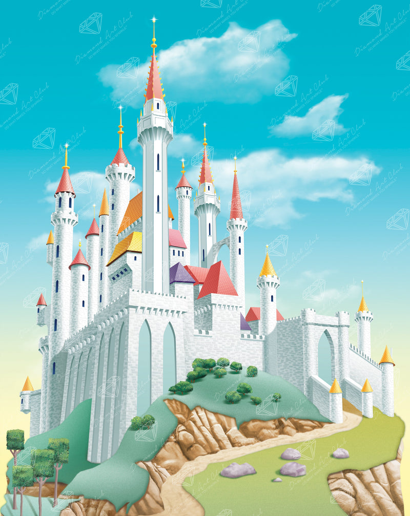 Diamond Painting Aurora's Castle 27.6" x 34.7" (69.9cm x 87.9cm) / Square with 54 Colors including 1 AB and 5 Fairy Dust Diamonds / 99,193