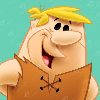 Diamond Painting Barney Rubble 13" x 13" (32.8cm x 32.8cm) / Round With 23 Colors including 1 AB Diamonds and 1 Fairy Dust Diamonds / 13689