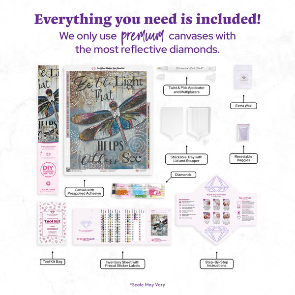 Be the Light Dragonfly Diamond Painting Kit – Diamond Art Club