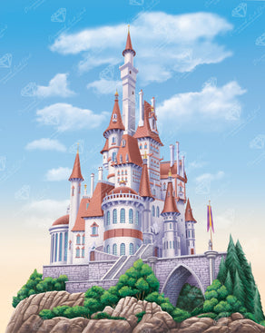 Diamond Painting Belle's Castle 27.6" x 34.7" (69.9cm x 87.9cm) / Square with 58 Colors including 2 ABs and 1 Electro Diamond and 1 Fairy Dust Diamond / 99,193