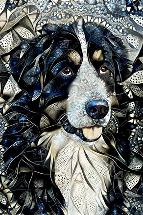 Diamond Painting Bernese Mountain Dog 22" x 33" (55.8cm x 83.6cm) / Square with 33 Colors including 1 AB and 2 Fairy Dust Diamonds / 75,264