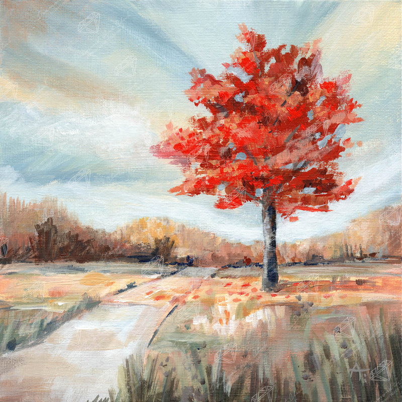 Diamond Painting Big Red 9" x 9" (22.8cm x 22.8cm) / Round with 52 Colors including 2 ABs and 3 Fairy Dust Diamonds / 6,889