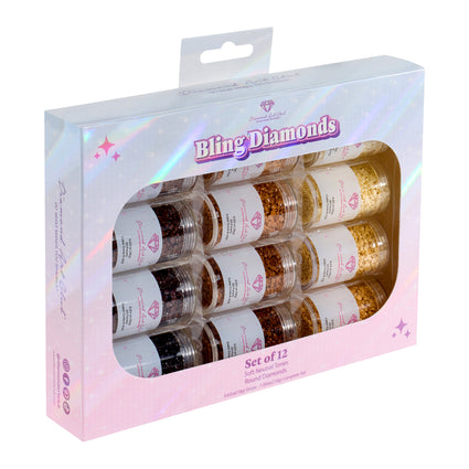 Diamond Painting Bling Diamonds - Soft Neutral Tones Round (Set of 12)