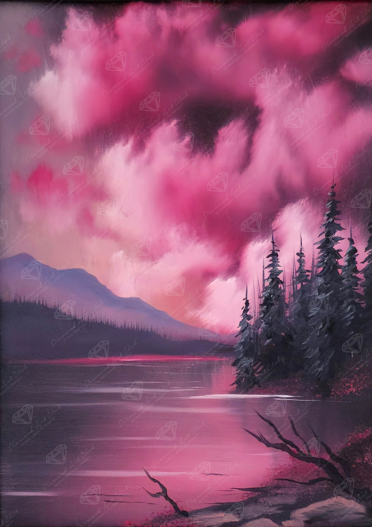 Diamond Painting Blush Skies 22" x 31" (55.6cm x 78.7cm) / Round with 40 Colors including 2 ABs and 2 Fairy Dust Diamonds / 57,772