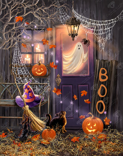 Diamond Painting BOO 22" x 28" (55.8cm x 70.7cm) / Square with 63 Colors including 3 ABs and 3 Fairy Dust Diamonds / 63,616