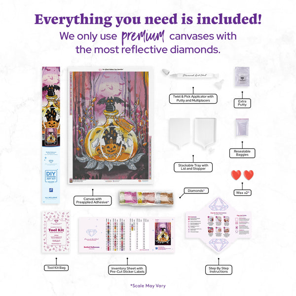 Bottled Halloween Diamond Painting Kit – Diamond Art Club