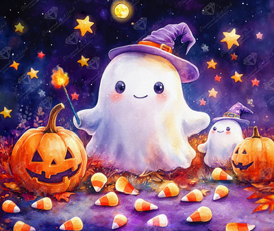 Diamond Painting Candy Corn 26" x 22" (66cm x 55.6cm) / Round with 69 Colors including 2 ABs and 3 Fairy Dust Diamonds / 48,480