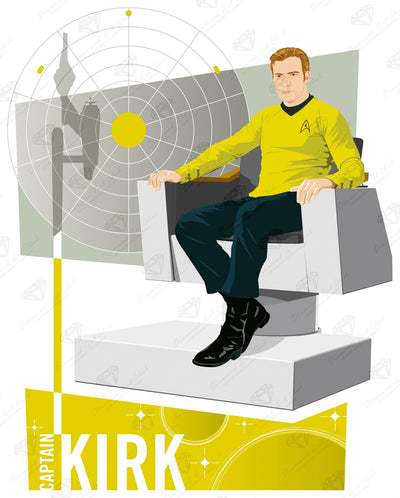Diamond Painting Captain Kirk 25.6" x 32" (65cm x 81cm) / Square with 32 Colors Including 1 ABs and 1 Iridescent Diamonds and 1 Fairy Dust Diamonds / 84,825
