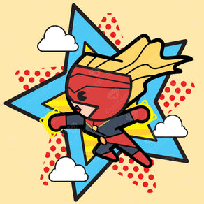 Diamond Painting Captain Marvel™ 13" x 13" (32.8cm x 32.8cm) / Round with 12 Colors including 2 ABs and 1 Fairy Dust Diamonds / 13,689