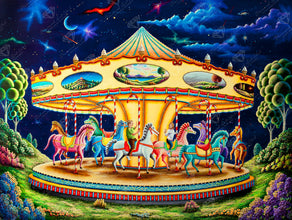 Diamond Painting Carousel Dreams 36.6" x 27.6" (93cm x 70cm) / Square with 59 Colors including 4 ABs / 104,813
