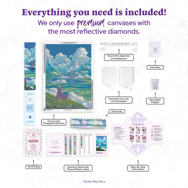 ダイヤモンドアートクラブ 完売品 Castle and Mountains Castle and Mountains Diamond Painting Kit – Diamond Art Club