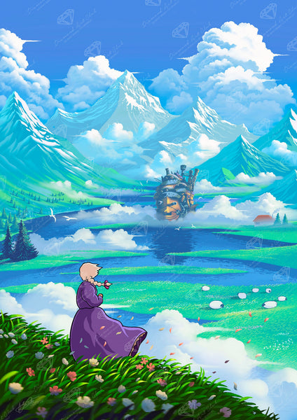 Castle and Mountains Diamond Painting Kit – Diamond Art Club