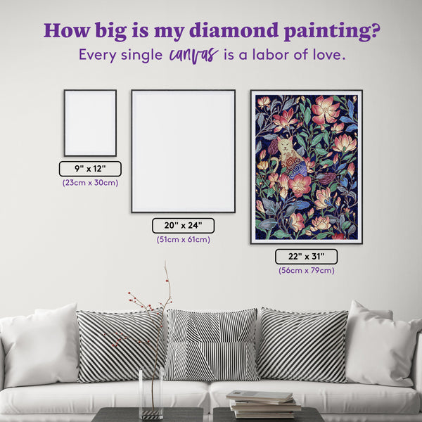 Cat and Magnolia Diamond Painting Kit – Diamond Art Club