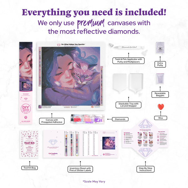 猫の癒やし ダイヤモンドアートキット – Diamond Art Club