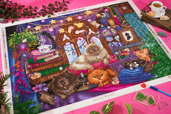 ダイヤモンドアートクラブ DAC キット 猫 cats-diamond-art-painting-