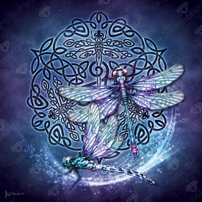 Diamond Painting Celtic Dragonfly 20" x 20" (50.8cm x 50.8cm) / Square With 44 Colors Including 4 ABs / 41,616