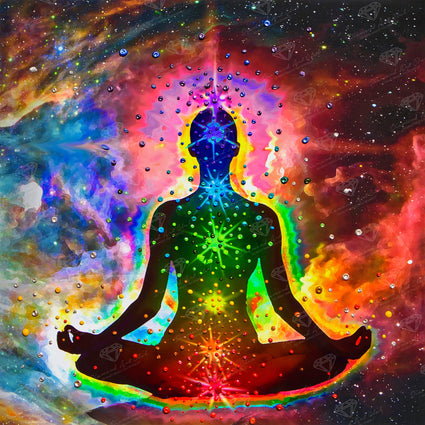 Diamond Painting Chakra 22" x 22″ (56cm x 56cm) / Square with 64 Colors including 5 ABs / 48,841