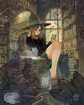 Diamond Painting Checking Socials 25.6" x 31.9" (65cm x 80.9cm) / Square With 64 Colors Including 2 ABs and 2 Fairy Dust Diamonds / 84,825