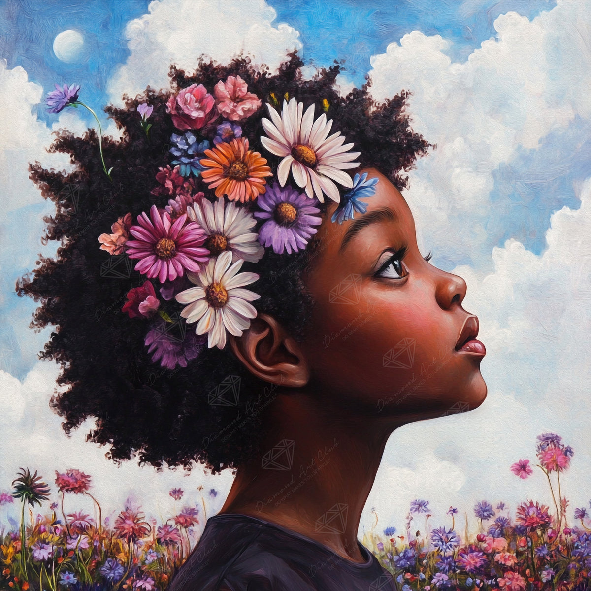 Diamond Painting Child of God 22" x 22" (55.6cm x 55.6cm) / Round with 53 Colors including 2 ABs and 3 Fairy Dust Diamonds / 40,804