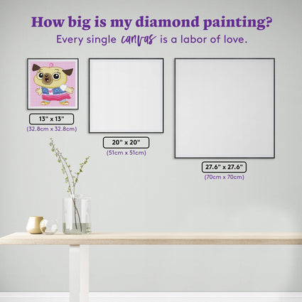 Diamond Painting Chip 13" x 13" (32.8cm x 32.8cm) / Round with 21 Colors including 2 AB Diamonds / 13,689