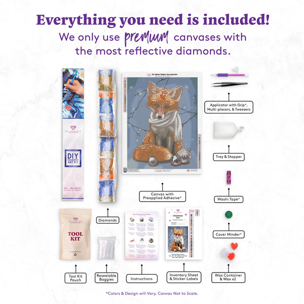 #1 DIY Diamond Art Painting Kit - Winter Fox | Diamond Painting Kit | Diamond Art Kits for Adults | Diamond Art Club