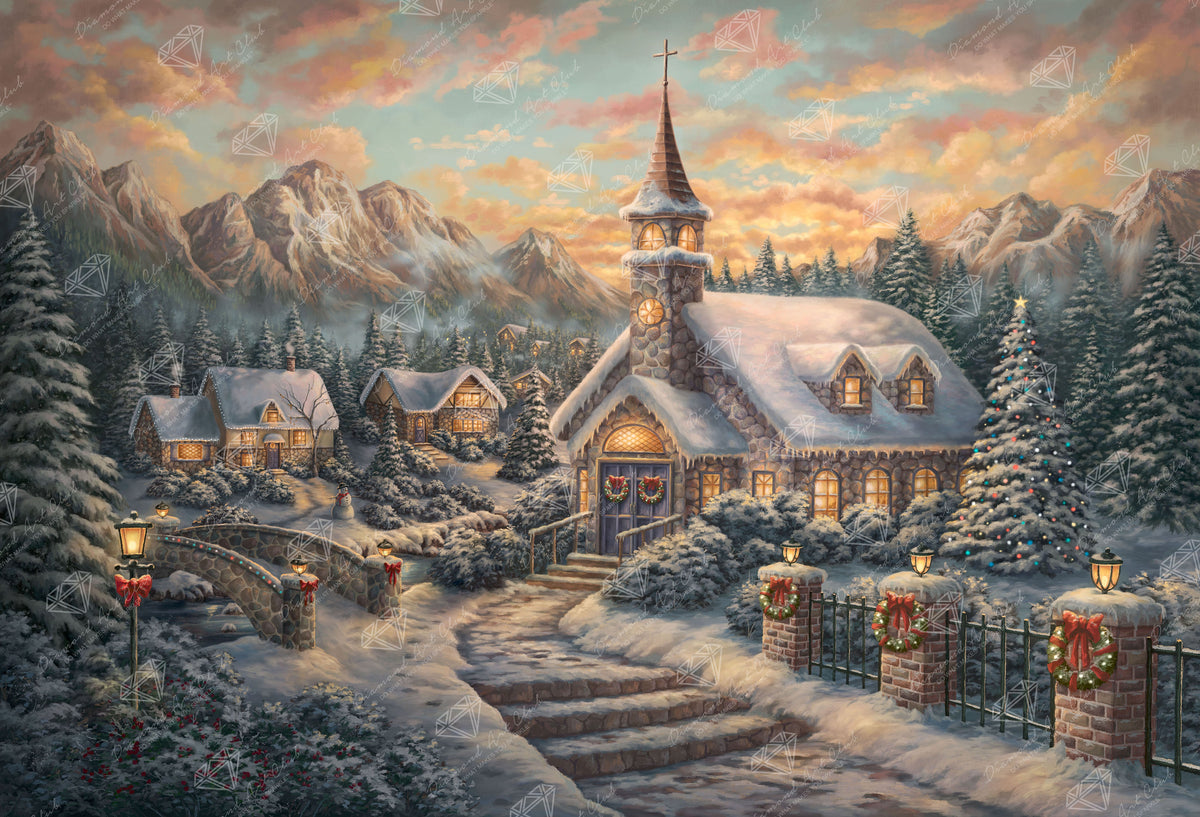 Diamond Painting Christmas Service 40.6" x 27.6" (102.8cm x 69.9cm) / Square With 92 Colors Including 4 ABs and 4 Fairy Dust Diamonds / 116,053