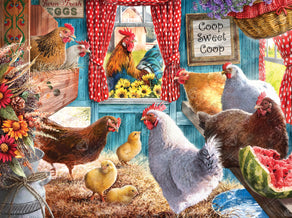 Diamond Painting Coop Sweet Coop 37" x 27.6" (94cm x 70cm) / Square with 91 Colors including 2 ABs and 3 Fairy Dust Diamonds / 105,937