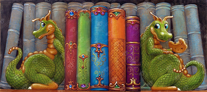Diamond Painting Customized Bookshelf 36" x 16″ (92cm x 41cm) / Round with 52 Colors including 2 ABs / 47,269