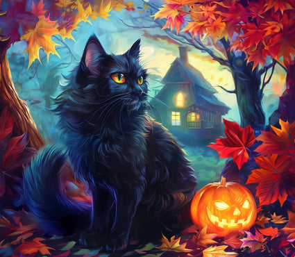 Halloween Cat — original artwork by Claudia McKinney