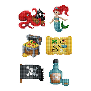 Diamond Painting DAC-MD-055 4" x 6" (10.2cm x 15.2cm) / Square With 21 Colors Including 2 Electro Diamond and 19 Fairy Dust Diamonds / 4,473