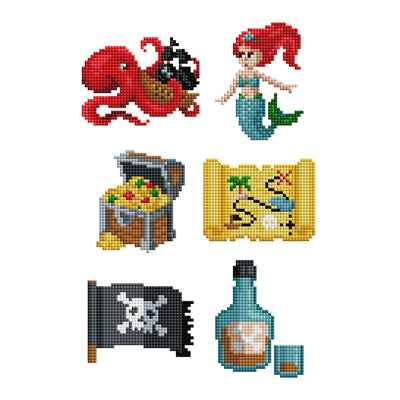 Diamond Painting DAC-MD-055 4" x 6" (10.2cm x 15.2cm) / Square With 21 Colors Including 2 Electro Diamond and 19 Fairy Dust Diamonds / 4,473