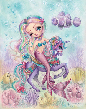 Diamond Painting Deep Sea Beauties 22" x 28″ (56cm x 71cm) / Square with 41 Colors including 2 ABs / 62,600