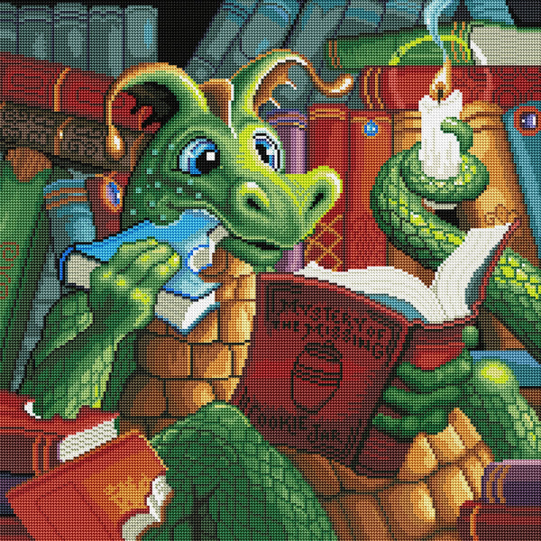 Devouring a Good Book Diamond Painting Kit – Diamond Art Club