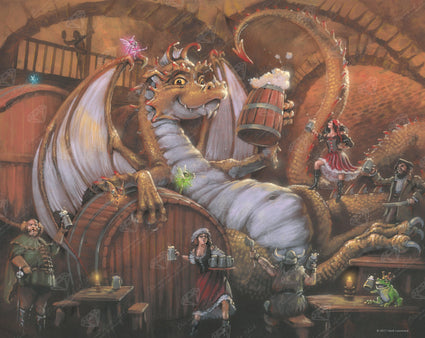 Diamond Painting Dragon with the Flagon 34.7" x 27.6" (88cm x 70cm) / Square with 61 Colors including 4 ABs and 2 Fairy Dust Diamonds / 99,193