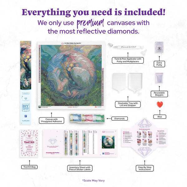 ダイヤモンドアートクラブ DAC *Dreaming with Wolves* Dreaming with Wolves – Diamond Art Club