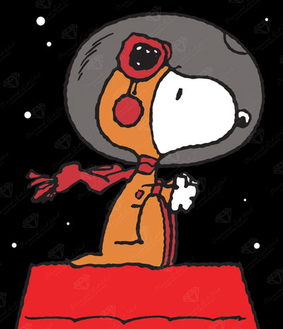 Diamond Painting Earth to Snoopy 13" x 15" (32.8cm x 38.1cm) / Round With 8 Colors including 1 Fairy Dust Diamonds and 1 Iridescent Diamonds / 15,912